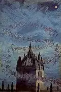 Saint Giles, his bells, aquarelle de Charles Altamont Doyle, XIXe siècle.