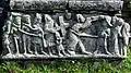 Le calvaire de Kerbreudeur, bas-relief de la Montée au Calvaire, vue d'ensemble.