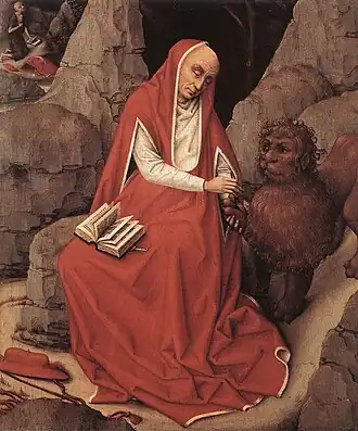 Saint Jérôme et le lion, vers 1450, Detroit Institute of Arts.