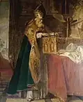 Saint Ouen plaçant dans une châsse les reliques de Saint Éloi.