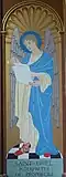 Saint Uriel, l’interprète des prophéties, église Saint-Michel-et-tous-les-Anges de Howick, Northumberland.