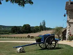 Vue vers l'ouest du village de Saint-Hilaire-d'Estissac.