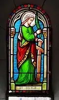 Vitrail représentant sainte Eulalie.