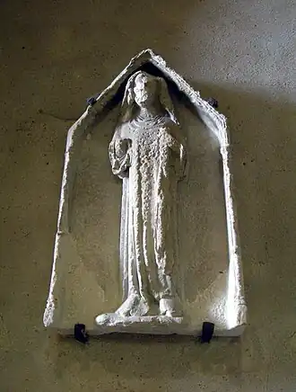 Statue de sainte Opportune, XIIIe&nbsp;siècle.