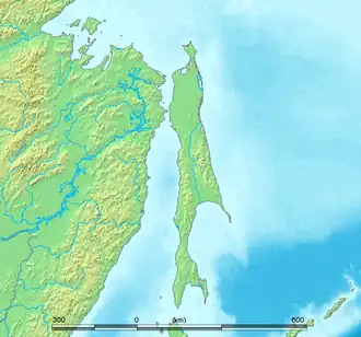 Carte de Sakhaline.