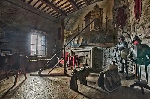 La salle d'armes.