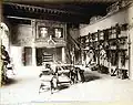 Salle d'armes du château d'Issogne, 1887.