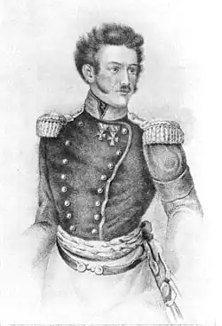 Jean-Ulrich de Salis-Soglio, chef des forces armées catholiques du Sonderbund.