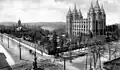 Le Tabernacle et le Temple à Temple Square, 1890.