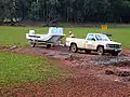 Le lac Wilson à Hawaï, entièrement recouvert, en février 2003