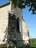 Chevet plat de l'église.