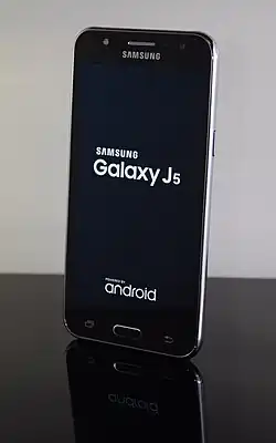 Image d'un téléphone allumé