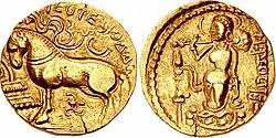 monnaie en or, face et revers
