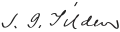 Signature de Samuel Jones Tilden