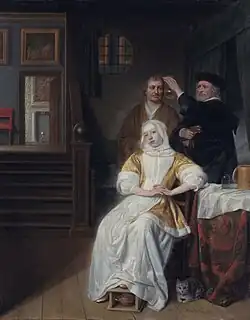 Femme consultant un docteur, 1660-1678Amsterdam, Rijksmuseum.