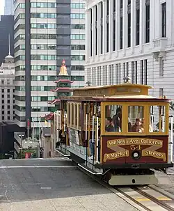 Un Cable car dans China Town