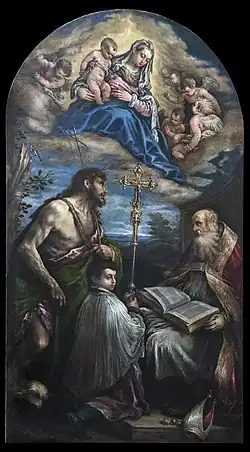 La Vierge en gloire avec saint Jean-Batiste et saint Nicolas de Bari  San Giacomo dall'Orio.