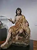 Saint Jean-Baptiste, bois polychrome pour le grand retable de l'église San Juan de la Palma (Séville).