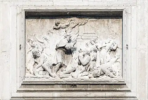 San Rocco guérit les victimes de la peste par Giovanni Maria Morlaiter.