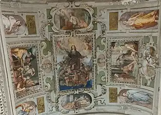 Dettaglio degli affreschi di Giovanni Carlone