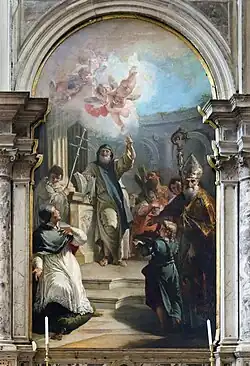 San Leonardo tra i santi Lorenzo Giustiniani, Andrea e Nicolo Venise
