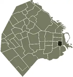 Localisation de San Telmo (Buenos Aires)