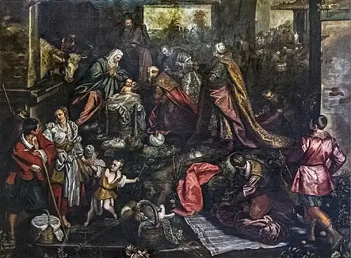 L’Adoration des Mages Domenico  Tintoretto