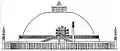 Dessin du grand stūpa restauré