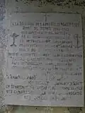 Plaque mémoire à l'abbé Maupomé.