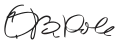 Signature de Sanford Ballard Dole