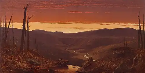 Crépuscule sur les montagnes Catskill, 1861, Yale University Art Gallery, New Haven