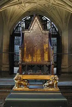 Trône du roi Édouard Ier, abbaye de Westminster, Angleterre