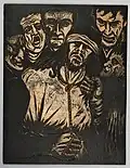 Sans Titre - Le Christ assis entouré de cinq hommes (années 1960-1970), Musée d'art et d'histoire de Saint-Brieuc.