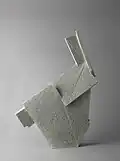 Sans titre, Kishi Eiko, céramique, grès, chamotte, gravé = incisé, 2009.