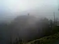 Sant'Anna di Stazzema un jour de brouillard.