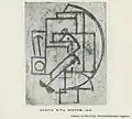 Cabeça = linha – força. Complementarismo orgânico, 1913, gouache sur papier.Revue Portugal Futurista, 1917, p.9