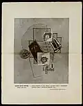 Estojo scientífico de uma cabeça + aparelho ocular + sobreposição dynamica visual + reflexos de ambiente x luz (SENSIBILIDADE MECHANICA), 1914, collage.Revue Orpheu n°2, 1915.