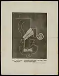 Compenetração estática interior de uma cabeça = complementarismo congénito absoluto (SENSIBILIDADE LITHOGRAPHICA), 1913, collage.Revue Orpheu n°2, 1915.