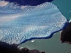Vue du barrage de glace