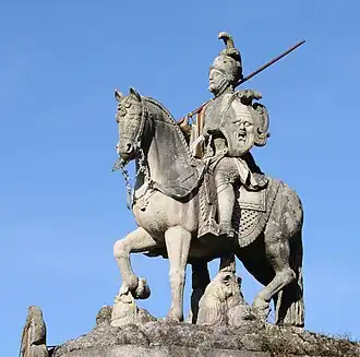 Statue de Longin à Bom Jesus (Portugal).