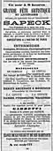 Annonce dans Gil Blas du 8 février 1883.