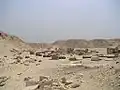 Ruines du temple funéraire d'Ouserkaf à Saqqarah