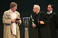 Le Miracle de saint Antoine de Maurice Maeterlinck. Saint Antoine (Youri Koudinov), l'abbé (Vladimir Aoukchtylaknis), M. Gustave (Andreï Sedov), 2011