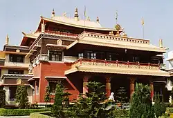 Le temple tibétain de l'Institut Vajra Vidya.