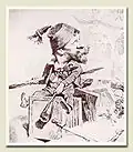 Napoléon Sarony, autoportrait lithographié.