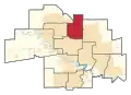 Frontière de la circonscription en 2022.