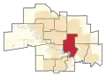 Frontière de la circonscription en 2022.