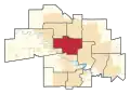 Frontière de la circonscription en 2022.
