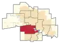 Frontière de la circonscription en 2022.