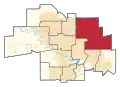 Frontière de la circonscription en 2022.